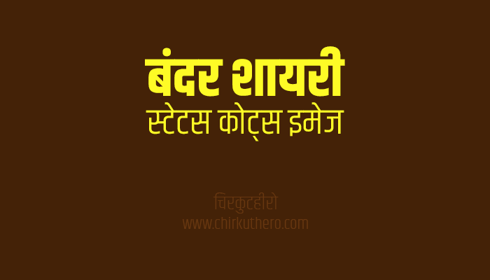 Monkey Shayari Status Quotes in Hindi